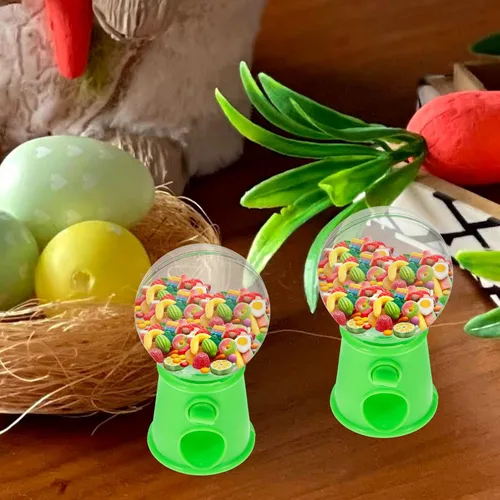 Vista 6 de STOBOK Mini máquina de dulces dispensador de juguetes giratorio Gumball Candy Catcher para niños Fiesta Jugar Mejorar la coordinación mano-ojo, Verde