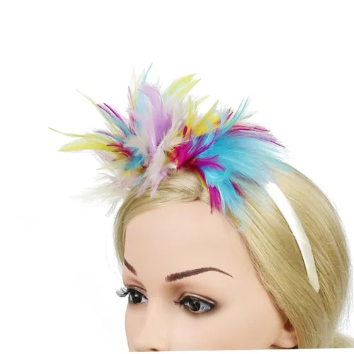 Vista 5 de Abaodam 1920 s Prom Headband Gatsby Headband Fascinator Headband Carnival Fascinator Fascinators for Women Tea Party Pride Hat Black Headbands