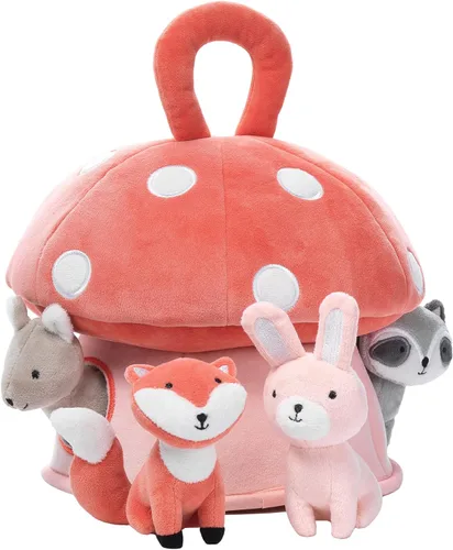 Vista 4 de Lambs & Ivy Casa de Setas de Peluche Interactiva con Juguetes de Animales de Peluche