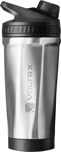 Vista 10 de VOLTRX ChillMix - Botella agitadora aislada de acero inoxidable, mezclador eléctrico recargable por USB C, vasos agitadores para batidos