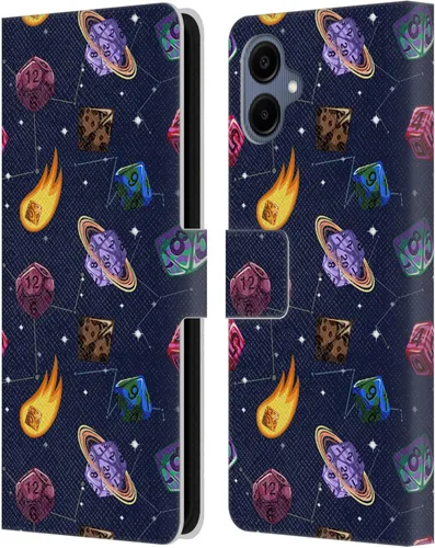 Vista 49 de Head Case Designs Officially Licensed Carla Morrow Colorful Space Dice Patterns Leather Wallet Case Compatible with Samsung Galaxy A07 4G