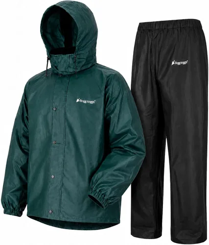 Vista 19 de FROGG TOGGS Traje de lluvia impermeable transpirable clásico de 3 capas para hombre, para todos los deportes Azul real/Negro