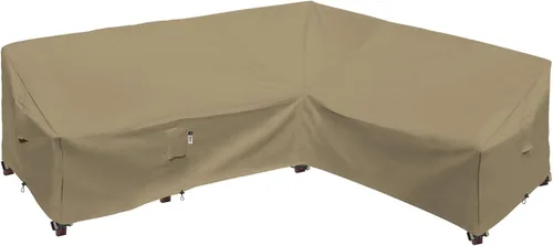 Vista 59 de Funda de Sofá Seccional de Servicio Pesado para Exteriores, Fundas Impermeables 600D para Sofá Seccional de Patio, Funda para Muebles de Jardín