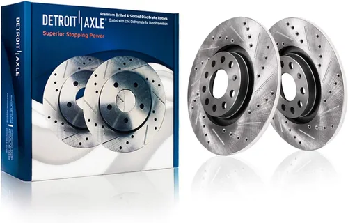 Vista 173 de Detroit Axle - Rotores de freno delantero para 04-13 Mazda 3 Rotores de frenos de disco 06-15 Mazda 5 Reemplazo: Rotor regular delantero de 11.81