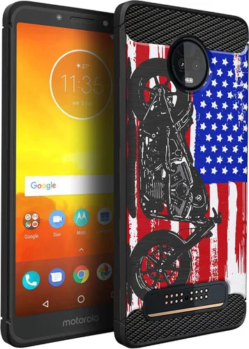 Vista 9 de CasesOnDeck Funda compatible con [Motorola Moto Z3 Play Moto Z3] Moto Z3 Design, funda delgada negra flexible y elegante protección contra golpes