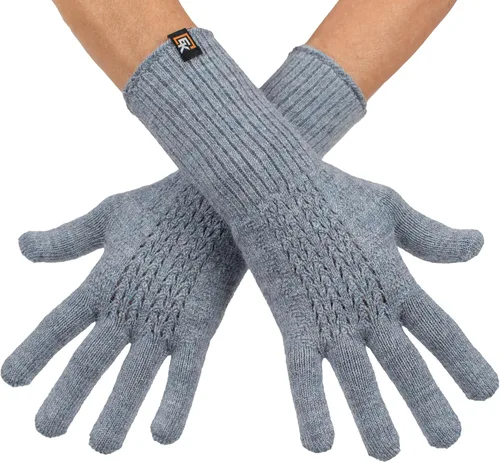 Vista 15 de Women's Baby Alpaca Mesh Knit Gloves, Made in USA, Super Soft Lightweight Winter Gloves Negro
