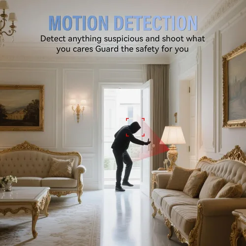 Vista 6 de Minicámara real Full 4K-HD, módulo de bricolaje con control remoto inalámbrico, cámara de seguridad para niñera con detección de movimiento