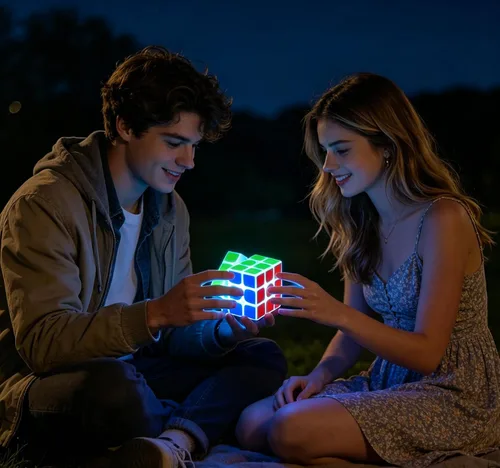 Vista 6 de AMAZA - Cubo de velocidad fluorescente 3 x 3, verde luminoso, plástico, rompecabezas, 1 juego, 1 unidad, 1 unidad, adulto