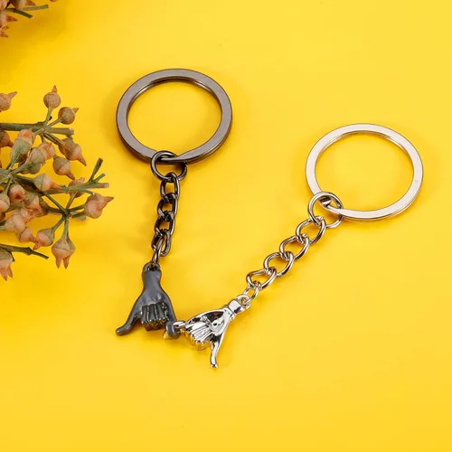 Vista 5 de TI-EDC Pinky Promise - Llaveros para parejas, regalos románticos para novio, novia, parejas, cosas a juego, aniversario para parejas, regalos