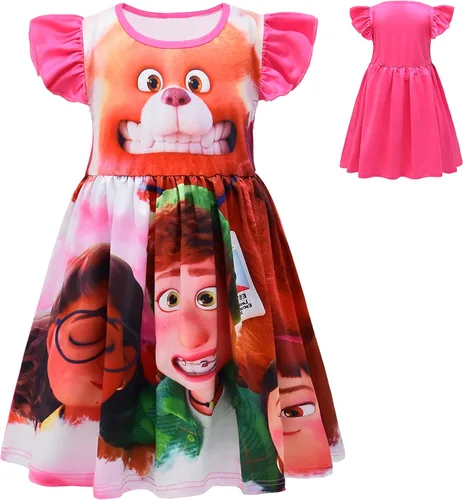 Vista 2 de Turning Red - Vestido de princesa para niñas