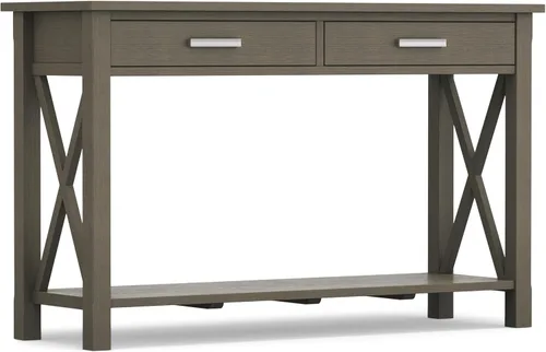 Vista 12 de SIMPLIHOME Kitchener - Mesa auxiliar cuadrada de madera maciza de 21 pulgadas de ancho, color marrón Contemporary accent table with X-design, a