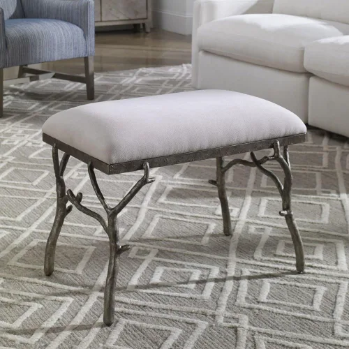 Vista 2 de Uttermost Lismore - Banco pequeño de tela de 24 pulgadas