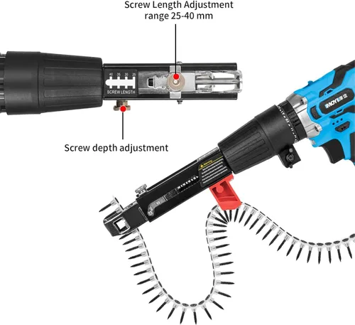 Vista 2 de KIMISS Adaptador de cadena de taladro de tornillo, pistola automática de clavos de cadena eléctrica tornillo de apriete equipo herramienta