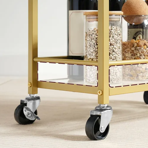 Vista 8 de MAHANCRIS Carrito de bar para el hogar, carrito de bebidas de 3 niveles con ruedas, carrito de servicio de bar en casa, carrito de mini bar