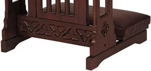 Vista 2 de CB Church Suppply Florentine Collection Kneeler - Nogal