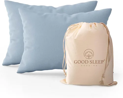 Vista 18 de Juego de 2 fundas de almohada Queen estándar, 100% algodón egipcio, ideales para el cuidado del cabello y la piel, fundas de almohada de tejido