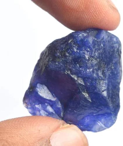 Vista 2 de GEMHUB Zafiro azul natural de 49.00 quilates con certificación de energía curativa de cristal mineral roca de zafiro áspera, Piedra preciosa, azul