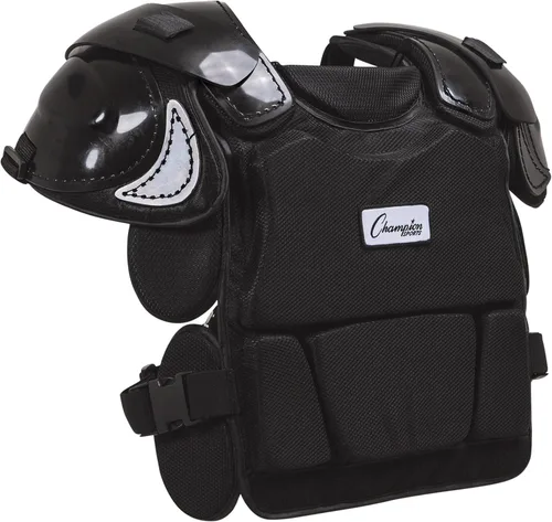 Vista 3 de Champion Sports Protector de pecho modelo profesional de espuma de rebote bajo - 12" - Negro