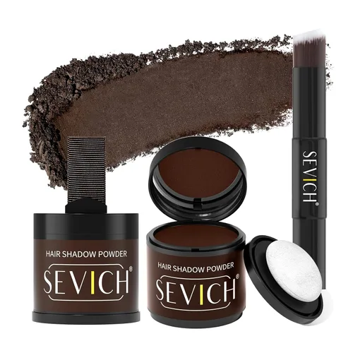 Vista 12 de SEVICH Polvo magnético recargable para retoque de raíces del cabello, impermeable, cobertura de canas y corrector de línea capilar con doble