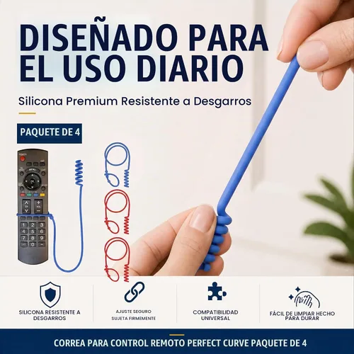 Vista 4 de Remote Leash 4-Pack, Remote Control Tether, Adjustable 2 Blue & 2 Red Azul /Rojo