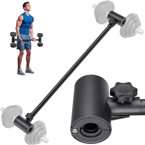 Vista 14 de Kipika Convertidor Ajustable de Mancuerna a Barra - Adaptador de Barra de Curling EZ - Equipo Versátil de Levantamiento de Pesas para Gimnasio