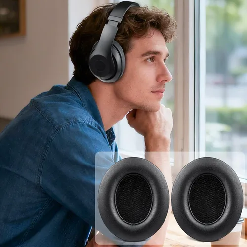Vista 6 de SoloWIT Almohadillas de repuesto para auriculares Beats Studio 2 y Studio 3 con cable/inalámbricos sobre la oreja, almohadillas para los oídos