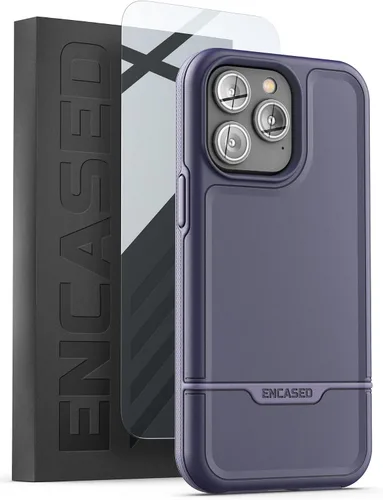 Vista 28 de ENCASED Funda a prueba de golpes compatible con iPhone 14, funda ultra protectora resistente para teléfono, serie Rebel (negro)