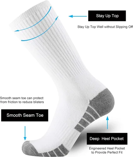 Vista 3 de ONKE - Calcetines de algodón absorbentes de humedad para entrenamiento, para hombre