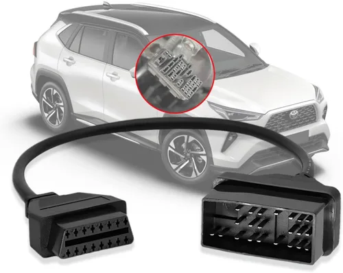 Vista 7 de Adaptador OBD1 a OBD2 para Honda Cable de 3 Pines, Compatible con Vehículo Honda Cable Adaptador de Conector Diagnóstico de 3pines Obd1 a 16pines