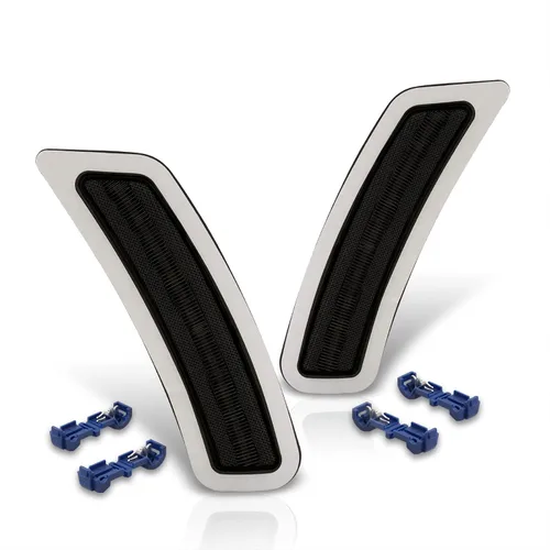 Vista 3 de AJP Distributors Lentes ahumadas LED blancas para parachoques delantero, luces de marcador lateral, reflector, compatible con pares/reemplazo