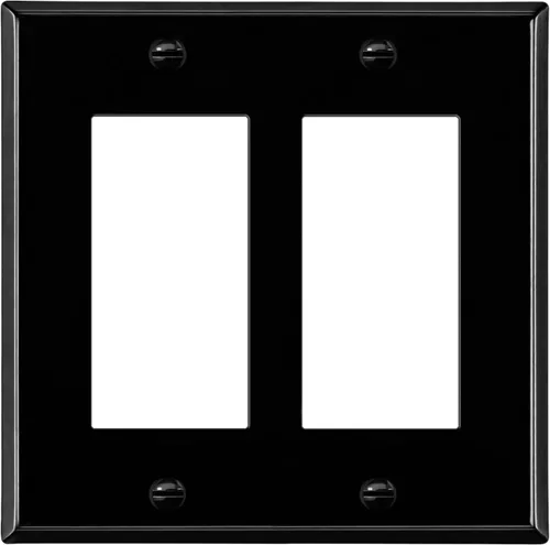 Vista 12 de ENERLITES Placa de pared metálica decorativa para interruptor o tomacorriente, resistente a la corrosión, tamaño de 2 segmentos, 4.50" x 4.57