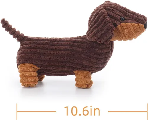 Vista 5 de Apricot Lamb Henry Dachshund - Animales de peluche para niños, suaves y lindos juguetes de peluche para bebé niña y niño, 10.6 pulgadas