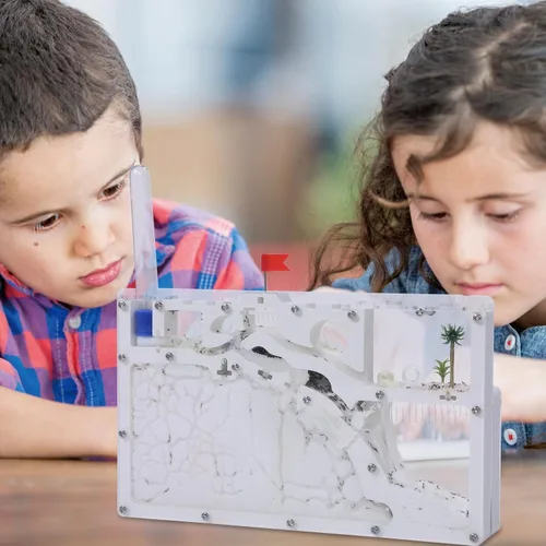 Vista 3 de NAVAdeal Sand Ant Farm Castle 2023 Habitat Kit educativo y de aprendizaje de ciencia de juguete para niños y adultos, estudio del ecosistema