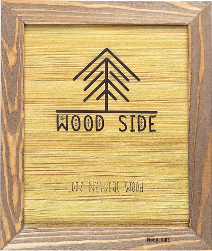 Vista 17 de Marco de fotos de madera rústica de 11 x 14 – 100% madera maciza natural ecológica envejecida para montaje en pared, color azul