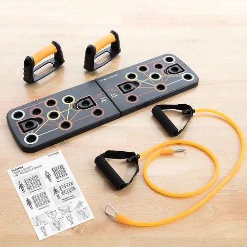 Vista 11 de Tabla de Flexiones Push-Up con Bandas de Resistencia y Guía de Ejercicios Pulsher InnovaGoods
