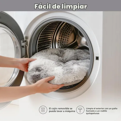 Vista 7 de Avont Cueva de cama para gatos de interior, semi-cerrada con cojín lavable