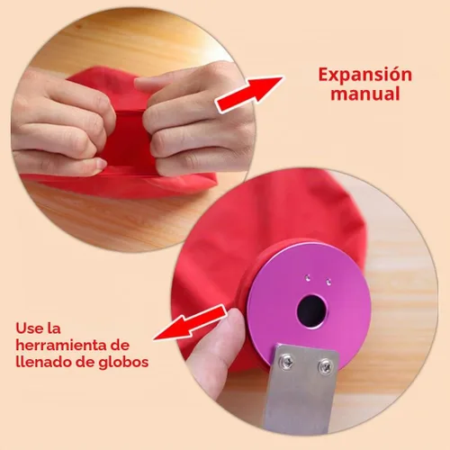 Vista 6 de Kit de herramientas de relleno de globos, máquina de llenado de globos, herramienta de llenado de globos para Navidad, cumpleaños, boda, fiesta