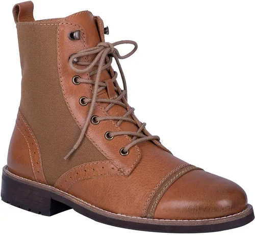 Vista 2 de Dingo para hombre Andy cordones botas tobillo - marrón