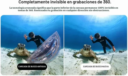 Vista 3 de Insta360 Estuche de buceo invisible X3 (nuevo) - Impermeable hasta 164.0 ft (164 pies)