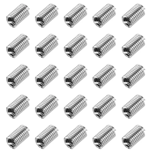 Vista 28 de uxcell 50 piezas de insertos de rosca de alambre 1/2-13 UNC 1D (1/2 ") 304 de acero inoxidable helicoidal tipo helicoidal kit de reparación de rosca