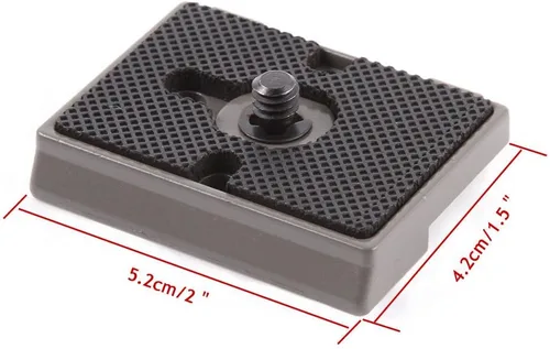 Vista 4 de FocusFoto Trípode de cámara Placa de liberación rápida 1/4"-20 Tornillo de montaje para Manfrotto QR 200PL-14 323 RC2 Compatible