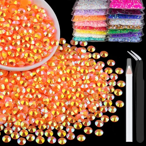 Vista 38 de 5000 piezas de 2mm de strass de resina a granel, strass de gel negros con parte posterior plana y redonda para embellecer sin termoadhesión, gemas