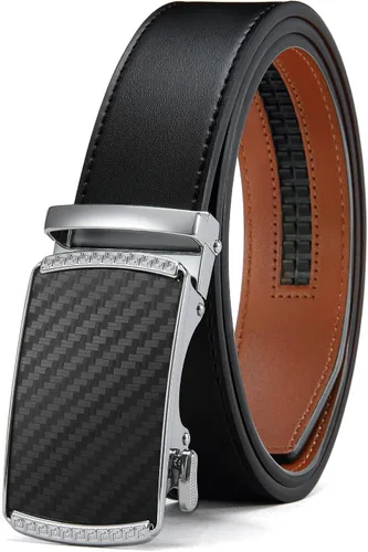 Vista 10 de CHAOREN Cinturón para hombre de cuero con trinquete - Ajuste personalizable, estilo sin esfuerzo (35 mm)