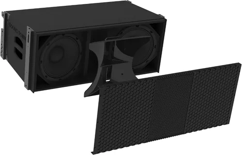 Vista 7 de Sound Town ZETHUS 4 x Sistema de altavoces de matriz de línea dual de 10” con controladores de compresión de titanio, rango