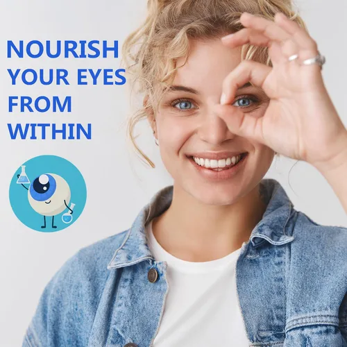 Vista 7 de Luteína 20 mg 40 mg y suplementos de zeaxantina para ojos, gomitas de luteína con Omega 3, azafrán, zinc, arándano y bayas de Goji para apoyo