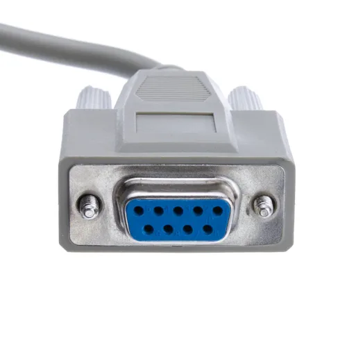 Vista 3 de CableWholesale Cable de impresora HP Plotter/Design Jet DB9 hembra a DB25 macho Serial RS232 de 6 pies, 8 conductores, beige, cable serie 9 pines