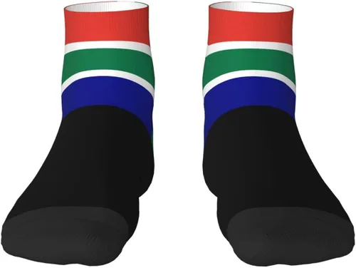 Vista 2 de Calcetines tobilleros con la bandera de Sudáfrica, de verano, corte bajo, deportivos, cómodos, transpirables, casuales, para hombres y mujeres, 1