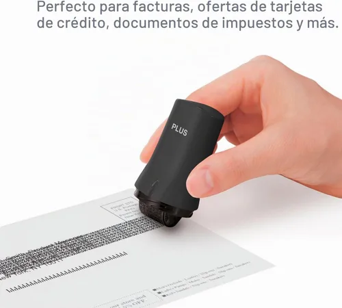 Vista 3 de Guard Your ID Advanced 2.0 Rodillos de goma para robo de identidad, borrador de dirección y prevención de seguridad (Paquete regular de 3, negro)