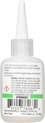 Vista 2 de Great Planes Pro Foam Safe Ca pegamento fino 20G adhesivo de cianoacrilato
