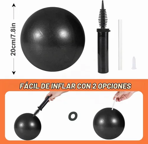 Vista 7 de Tsikavo Anillo de pilates, círculo de anillo de pilates y juego de bolas, anillo de pilates mágico de 12 pulgadas, bola de ejercicio pequeña de 9